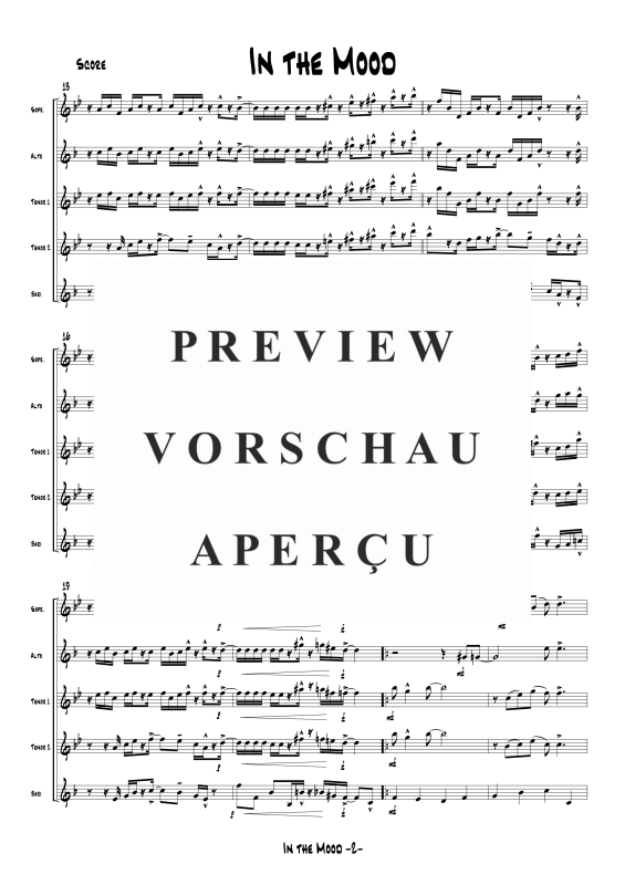 gallery: In The Mood, , Saxophonquintett