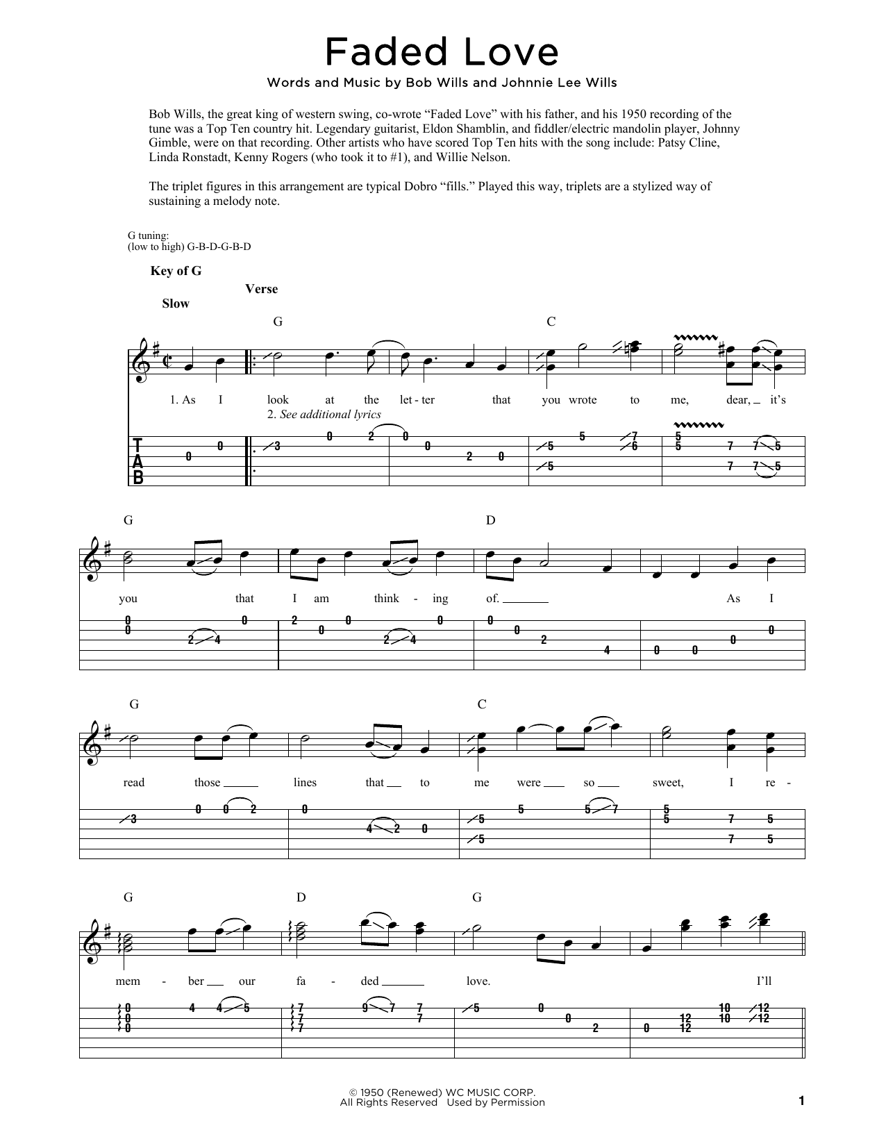 Produktgalerie: Seite 1 von 1 Faded Love, Bob Wills, Gitarre