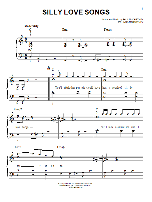 Product picture to: Silly Love Songs