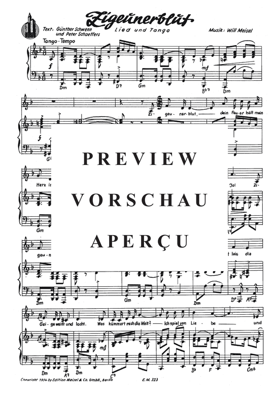 Produktgalerie: Seite 3 von 3 Zigeunerblut, , Klavier und Gesang