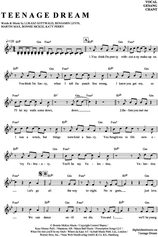 Product gallery: Page 1 of 4 Teenage Dream , Perry, Katy, (vocals)