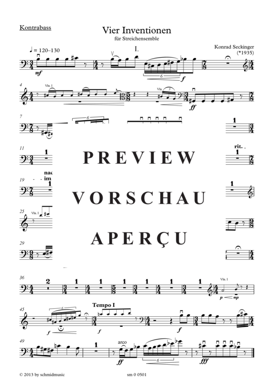 Produktgalerie: Seite 16 von 21 Vier Inventionen , , (Streichquintett, Stimmen)