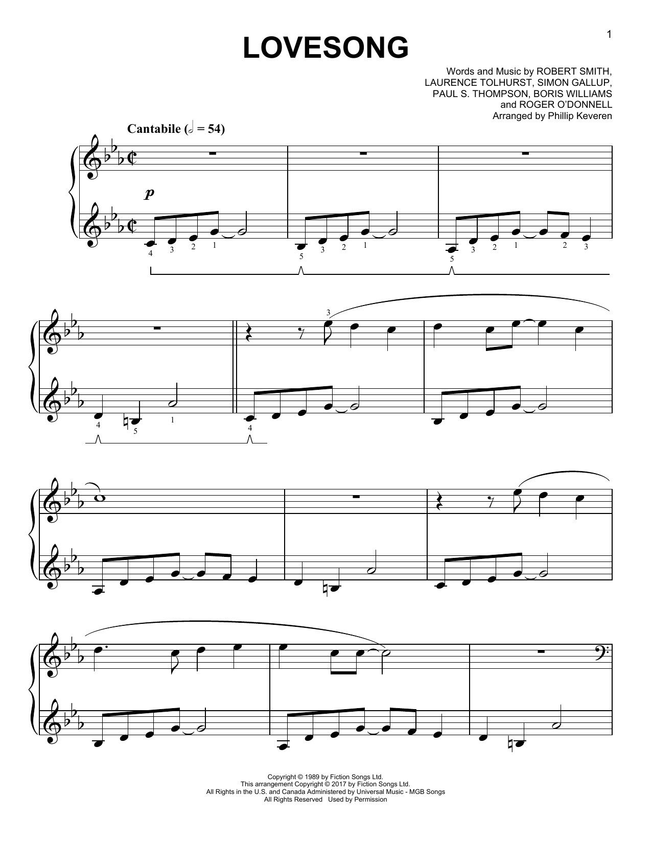 Product picture to: Lovesong [Classical version] (arr. Phillip Keveren)