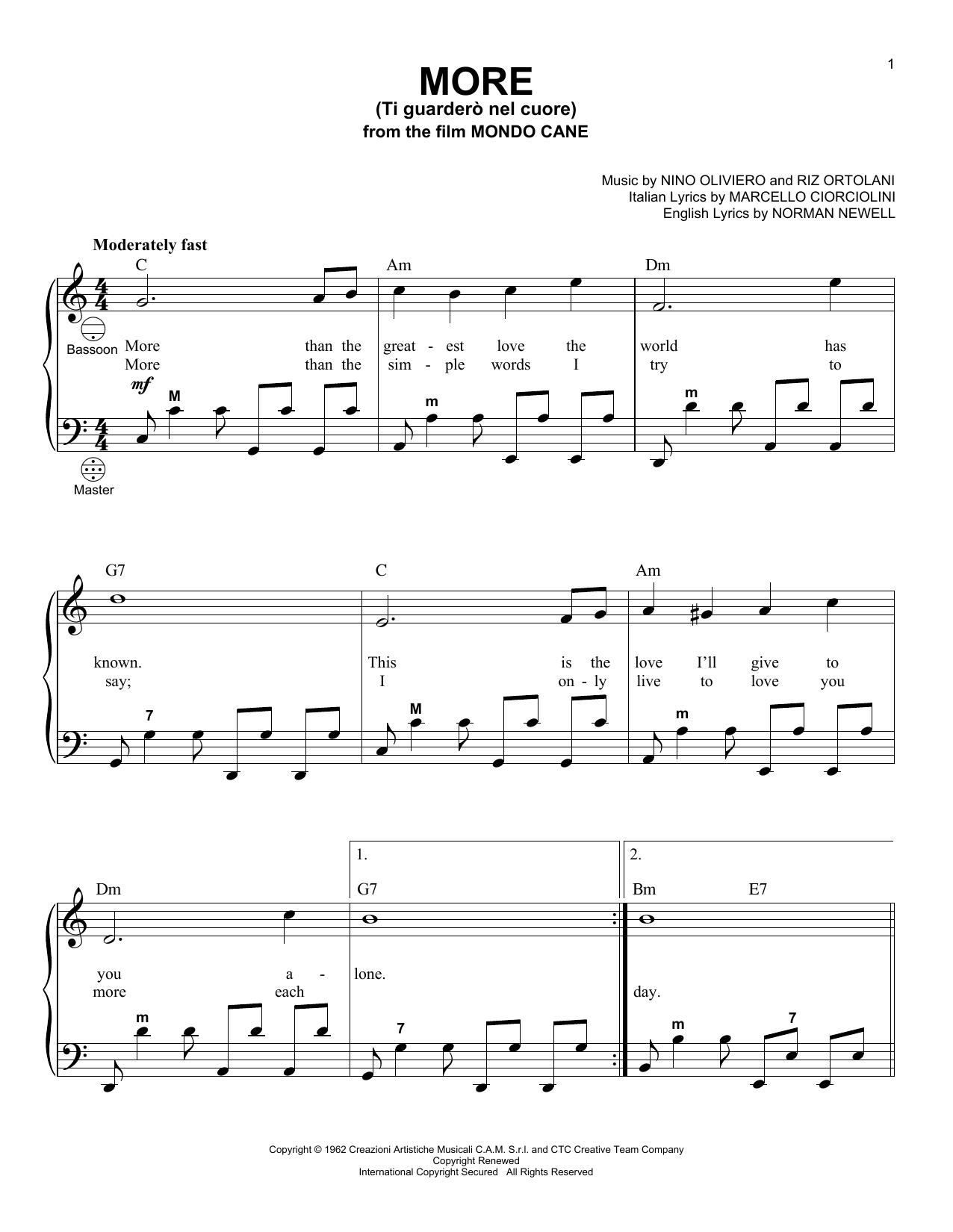 Product gallery: Page 1 of 1 More (Ti Guarderò Nel Cuore), Gary Meisner