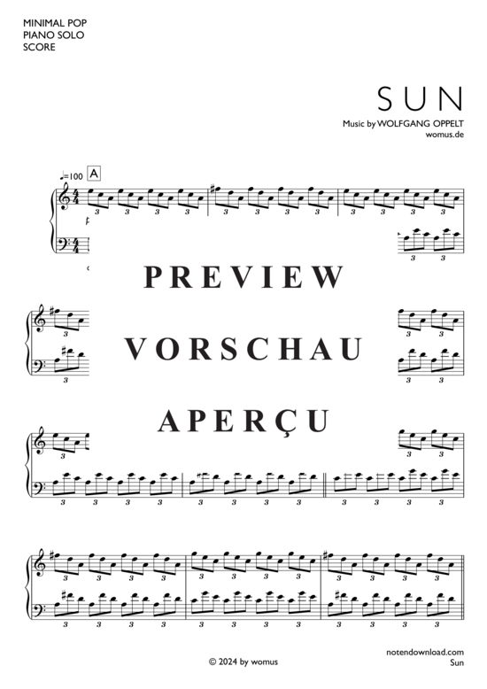 Product gallery: Page 2 of 5 Minimal Pop: Sun , , Piano Solo