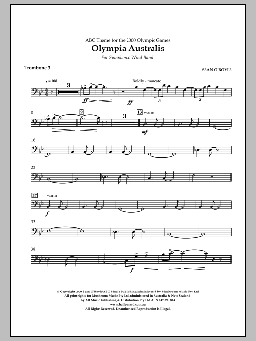 Produktbild zu:  Olympia Australis (Symphonic Wind Band) - Trombone 3 - 