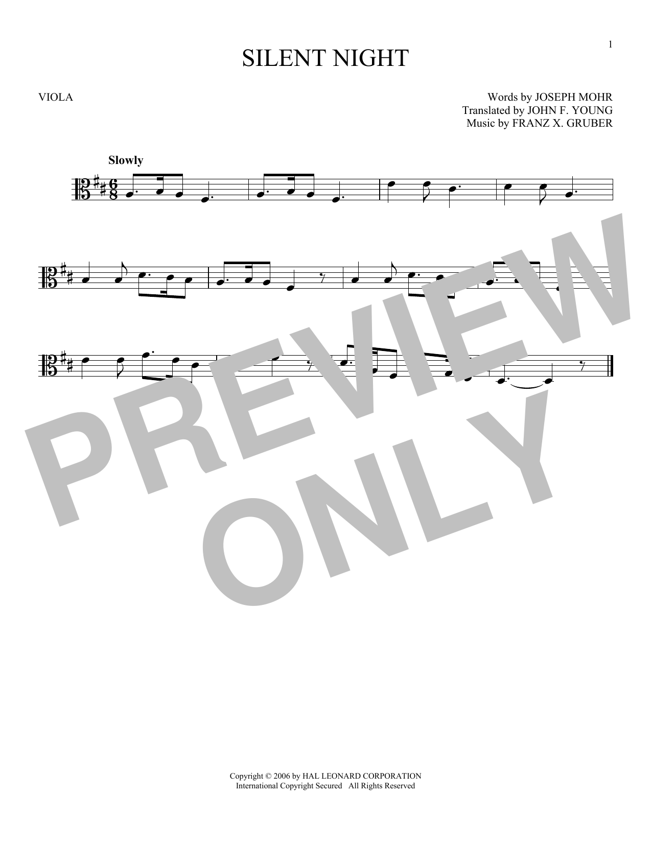 Product gallery: Page 1 of 1 Silent Night, Franz Gruber