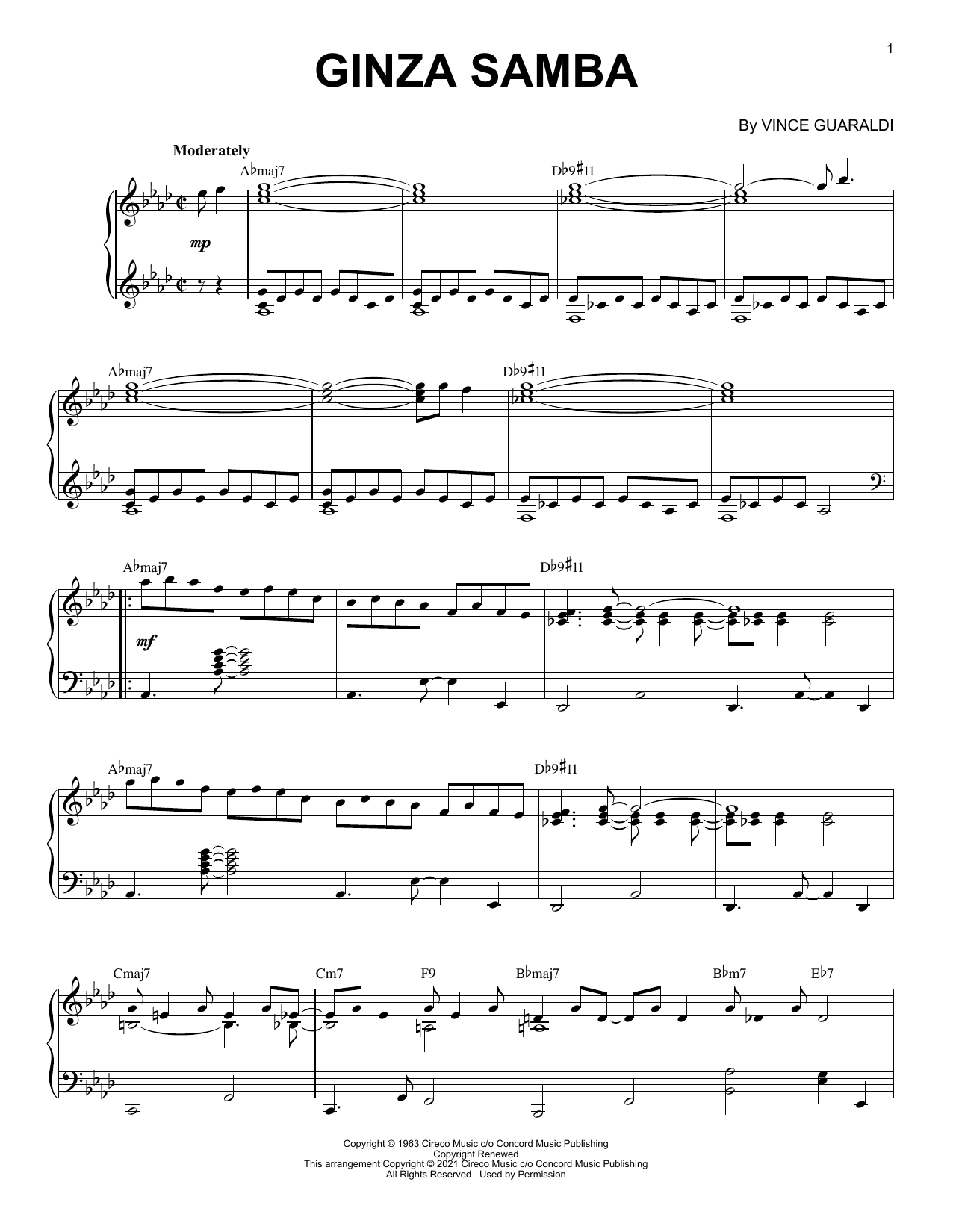 Product picture to: Ginza Samba [Jazz version] (arr. Brent Edstrom)