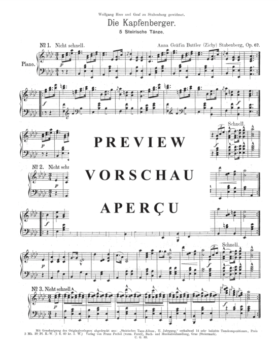 gallery: Die Kapfenberger, 5 Steirische Tänze , , (Klavier Solo)