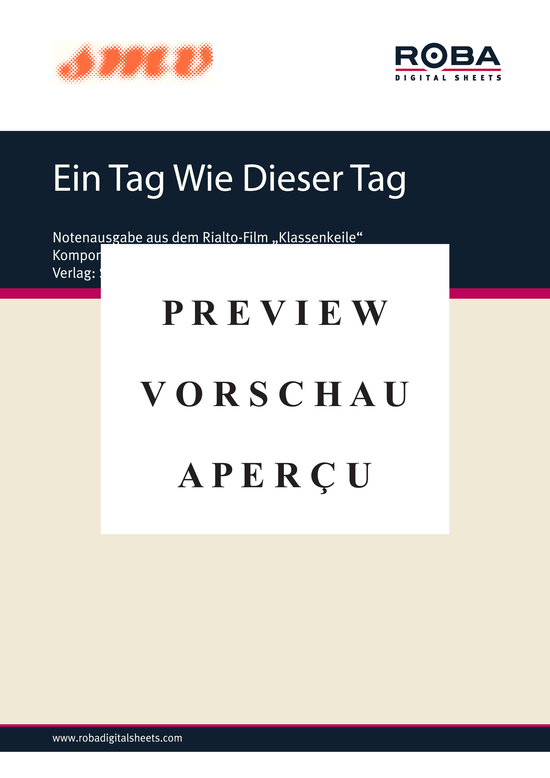 Product gallery: Page 2 of 3 Ein Tag wie dieser Tag , , Piano and Voice