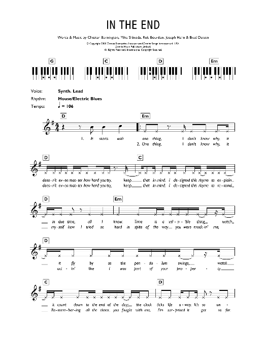 Produktgalerie: Seite 1 von 1 In The End, Linkin Park
