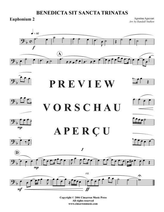 Product gallery: Page 6 of 9 Benedicta Sit Sancta Trinitas , , (Tuba Quartet: 2x Baritone, 2xTuba)
