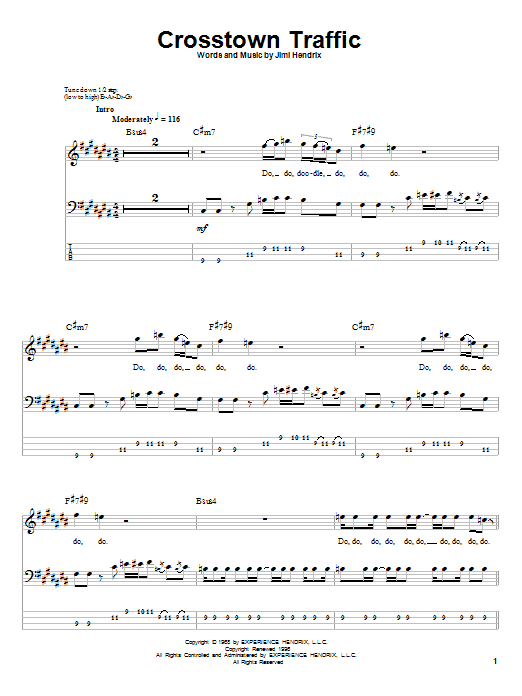 Produktgalerie: Seite 1 von 1 Crosstown Traffic, Jimi Hendrix, E-Bass