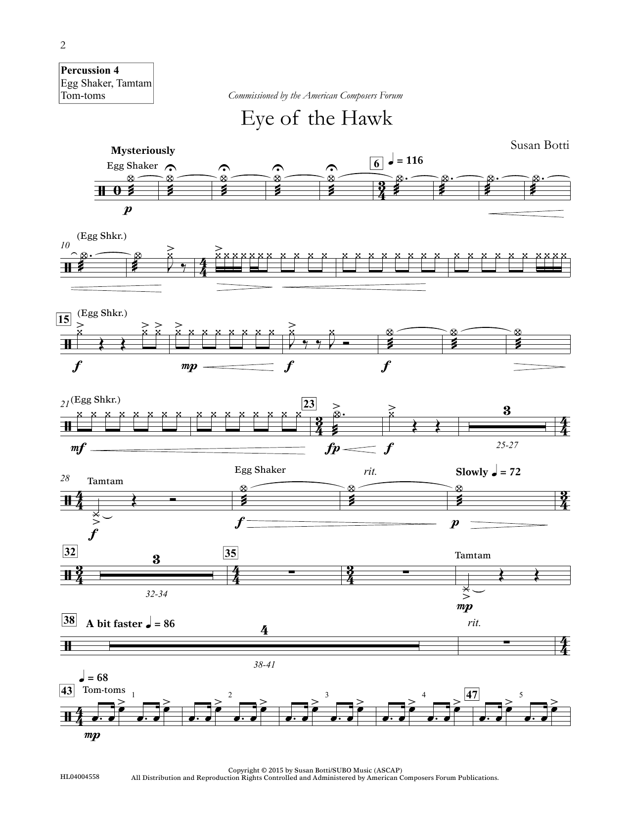 Produktgalerie: Seite 1 von 1 Eye of the Hawk - Percussion 4, Susan Botti, Ensemble