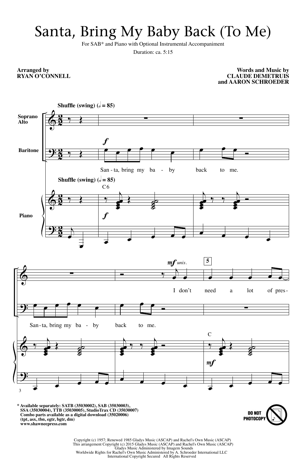 Produktbild zu: Santa, Bring My Baby Back (To Me)