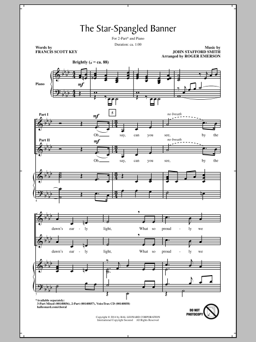 Produktbild zu: The Star Spangled Banner (arr. Roger Emerson)