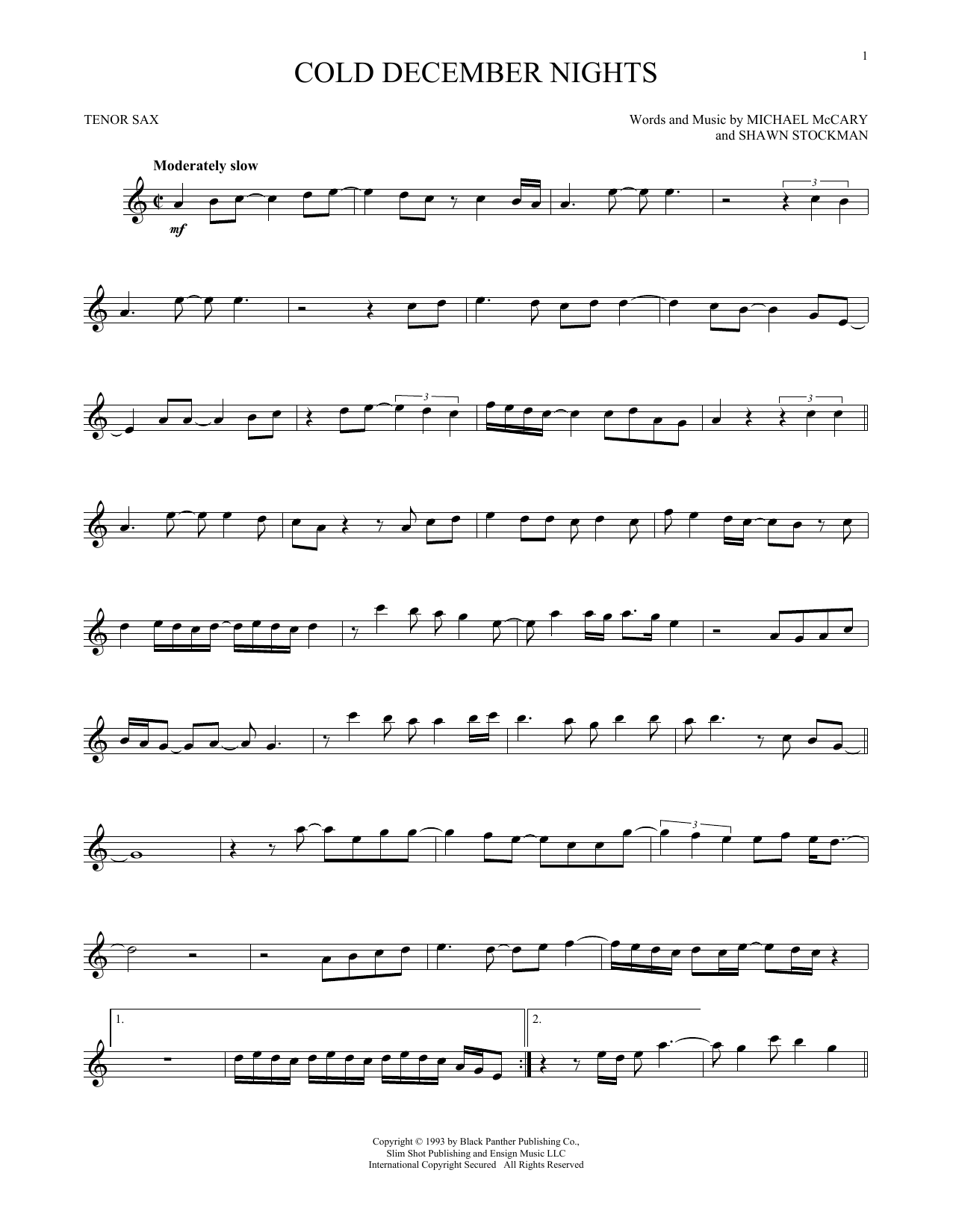 Product gallery: Page 1 of 1 Cold December Nights, Boyz II Men