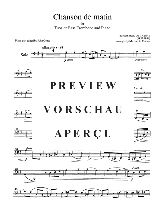 Product gallery: Page 10 of 11 Chanson de Matin , , (tuba + piano)