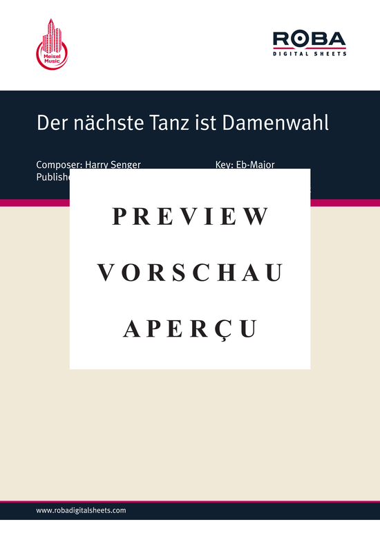 Produktgalerie: Seite 2 von 4 Der nächste Tanz ist Damenwahl, 	, Klavier und Gesang