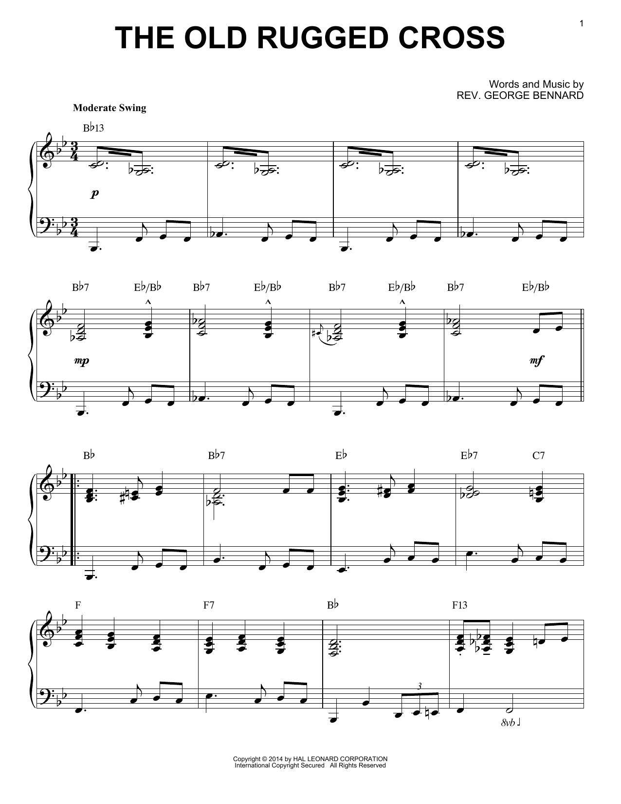 Produktbild zu: The Old Rugged Cross [Jazz version] (arr. Brent Edstrom)