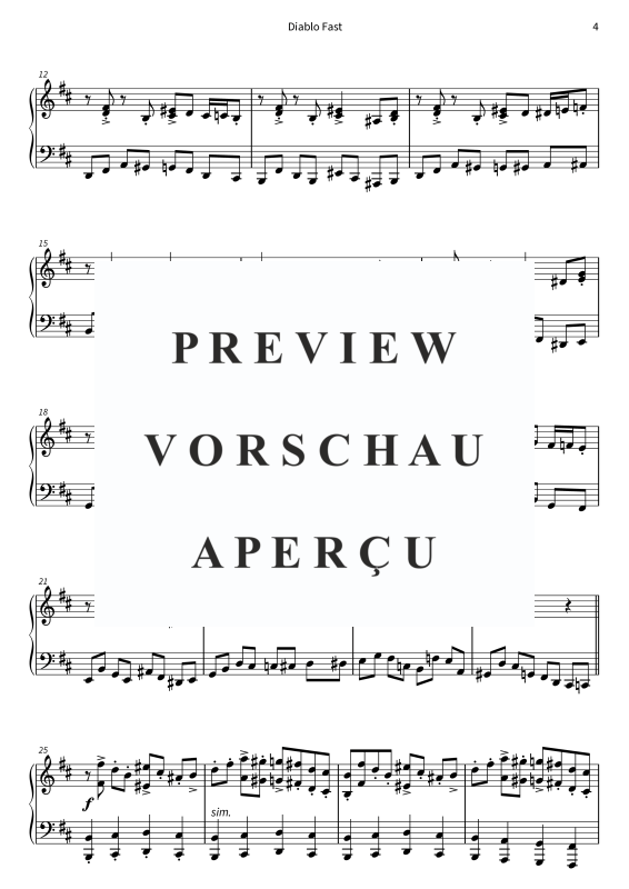 Produktgalerie: Seite 6 von 9 Diablo Fast, , Klavier Solo