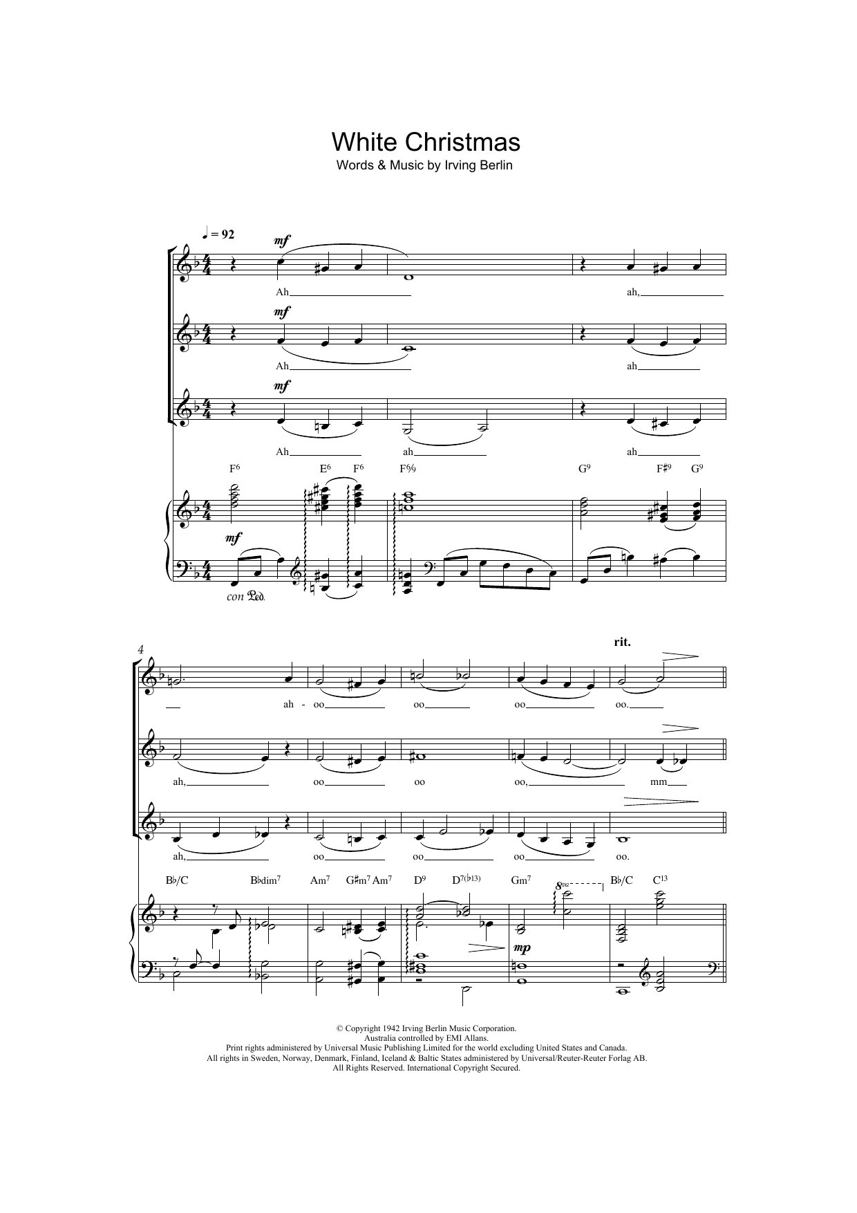Produktgalerie: Seite 1 von 1 White Christmas (arr. Christopher Hussey), Bing Crosby, Chor