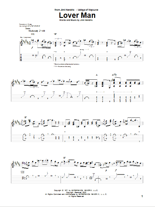 Product picture to:  Lover Man - Jimi Hendrix