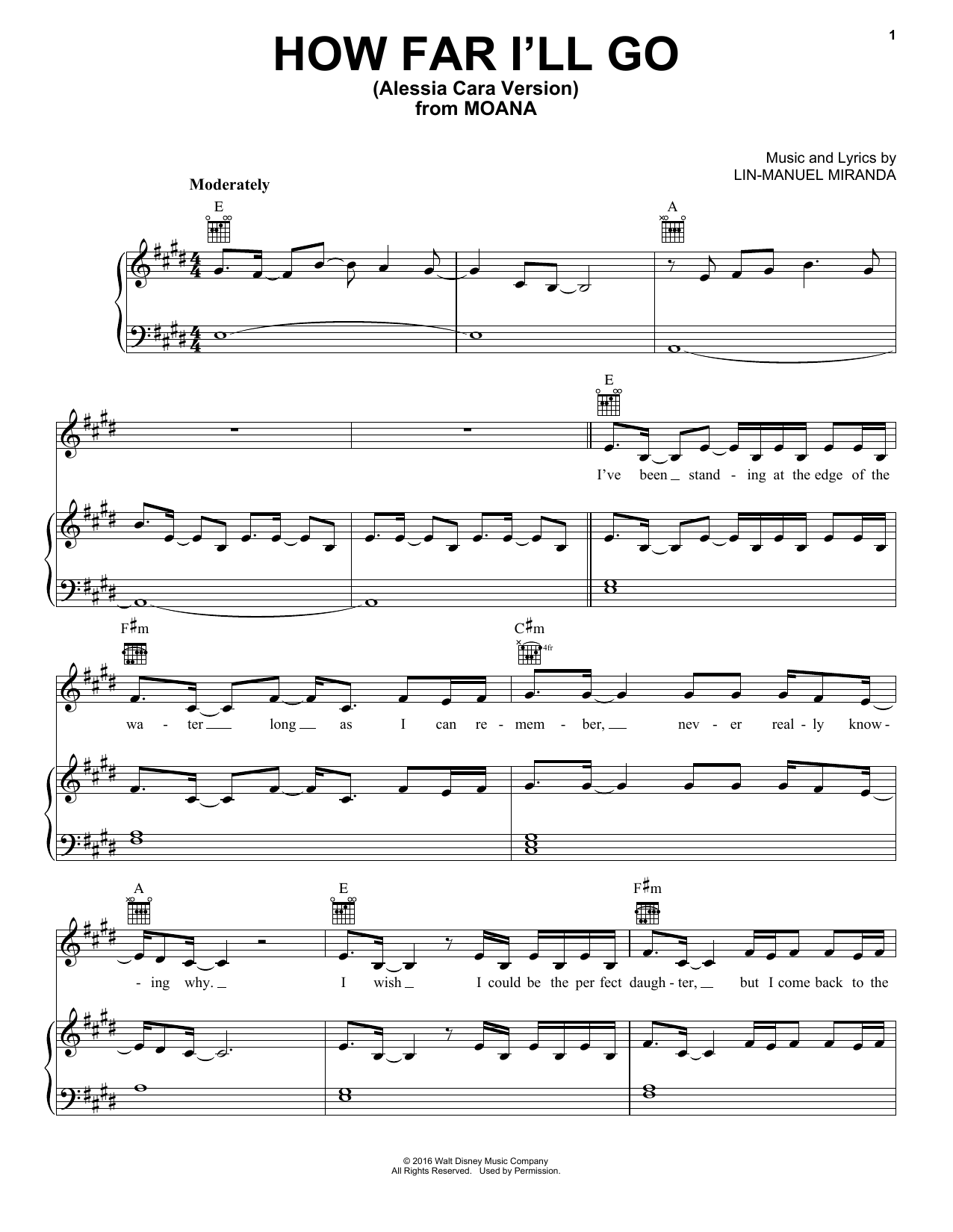 Produktbild zu: How Far I'll Go (from Moana)