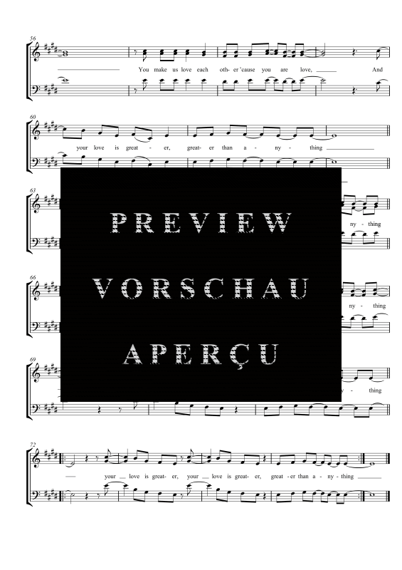 gallery: Greater Than Anything, , Gemischter Chor SAM/Solo opt. und Klavier