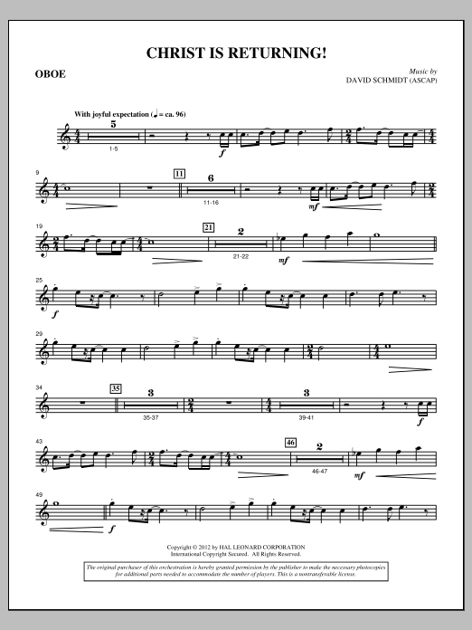 Product picture to: Christ Is Returning! - Oboe