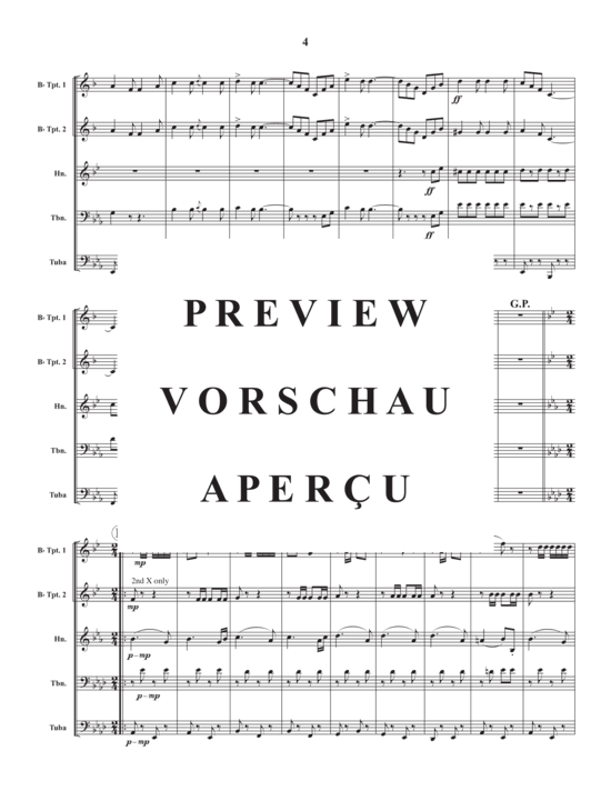 Produktgalerie: Seite 6 von 17 Recognition March , , (Blechbläser Quintett)