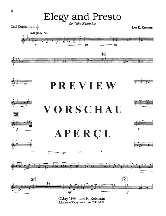 Product gallery: Page 19 of 21 Elegy and Presto , , (Tuba Quartett EETT)
