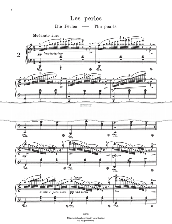 Produktbild zu: Les Perles (Op. 109 No. 2)