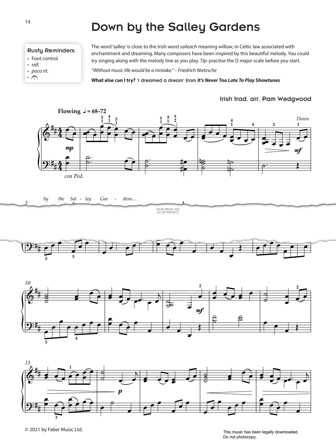 Produktgalerie: Seite 1 von 1 Down By The Salley Gardens, Traditional, Klavier