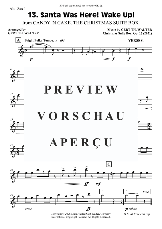 Produktgalerie: Seite 6 von 9 Santa Was Here! Wake Up!, , Saxophon Trio