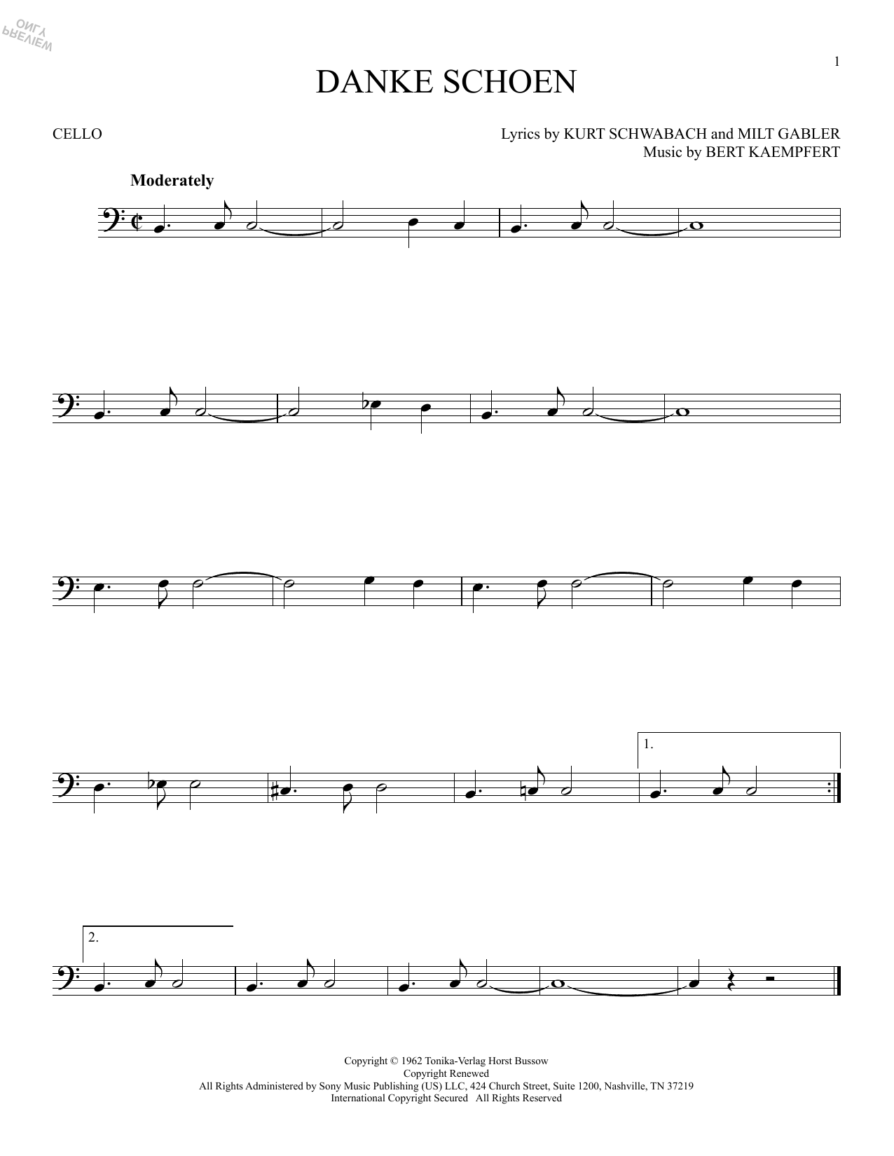 Produktgalerie: Seite 1 von 1 Danke Schoen, Wayne Newton, Violoncello