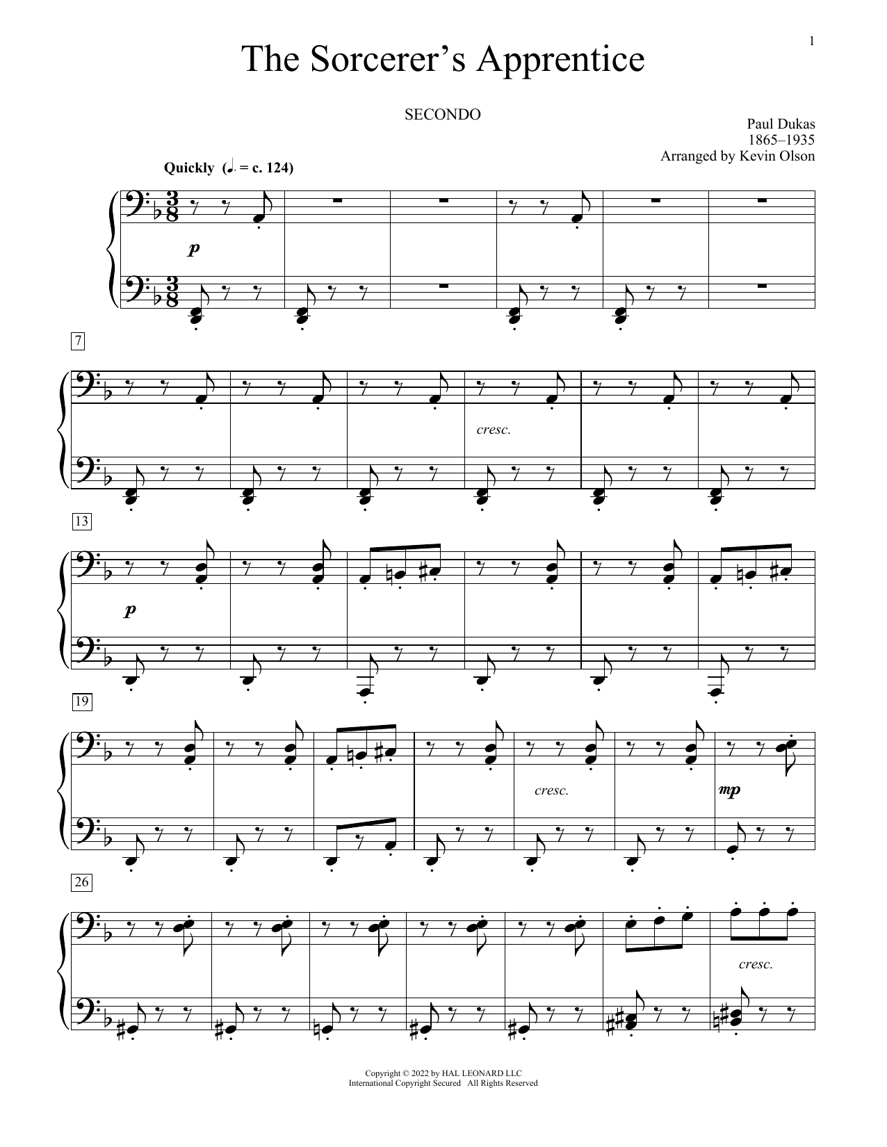 Produktbild zu: The Sorcerer's Apprentice (arr. Kevin Olson)