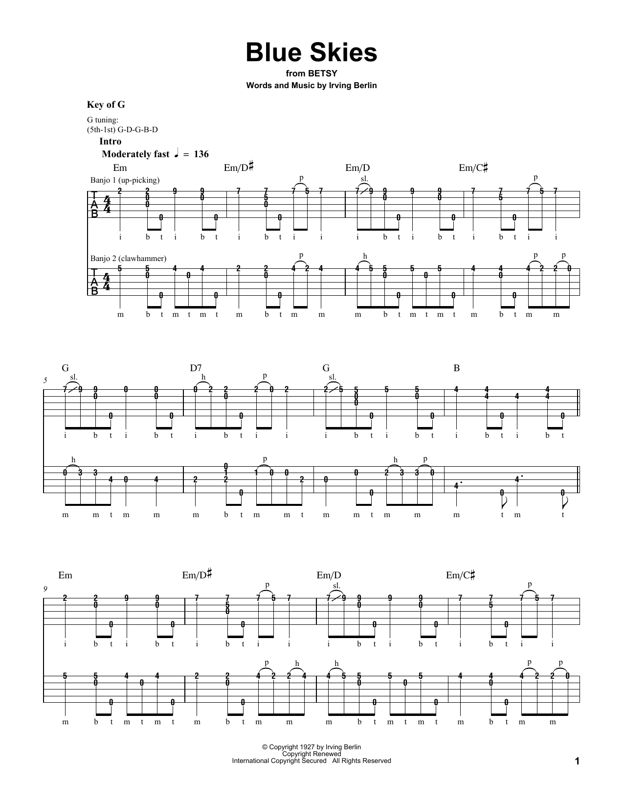 Produktgalerie: Seite 1 von 1 Blue Skies, Pete Seeger, Banjo