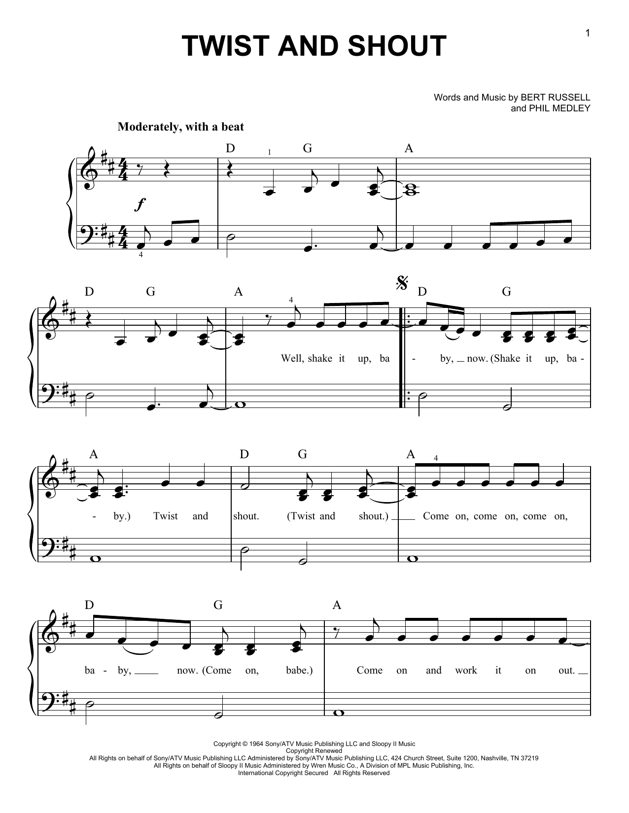 Produktgalerie: Seite 1 von 1 Twist And Shout, The Beatles, Klavier