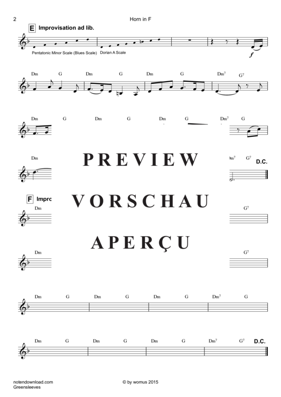 Produktgalerie: Seite 7 von 7 Greensleeves , , (Horn in F + Klavier)