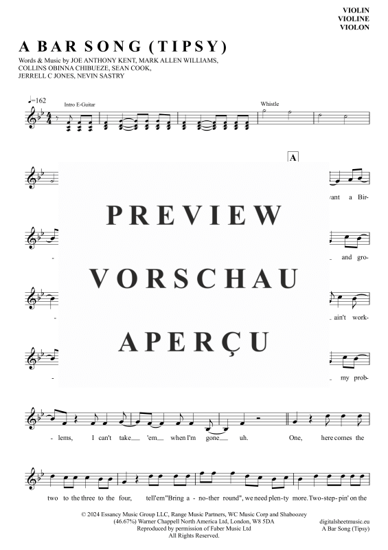 gallery: A Bar Song (Tipsy), Shaboozey, Violine