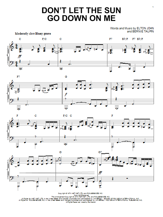 Product gallery: Page 1 of 1 Don't Let The Sun Go Down On Me [Jazz version] (arr. Brent Edstrom), Elton John