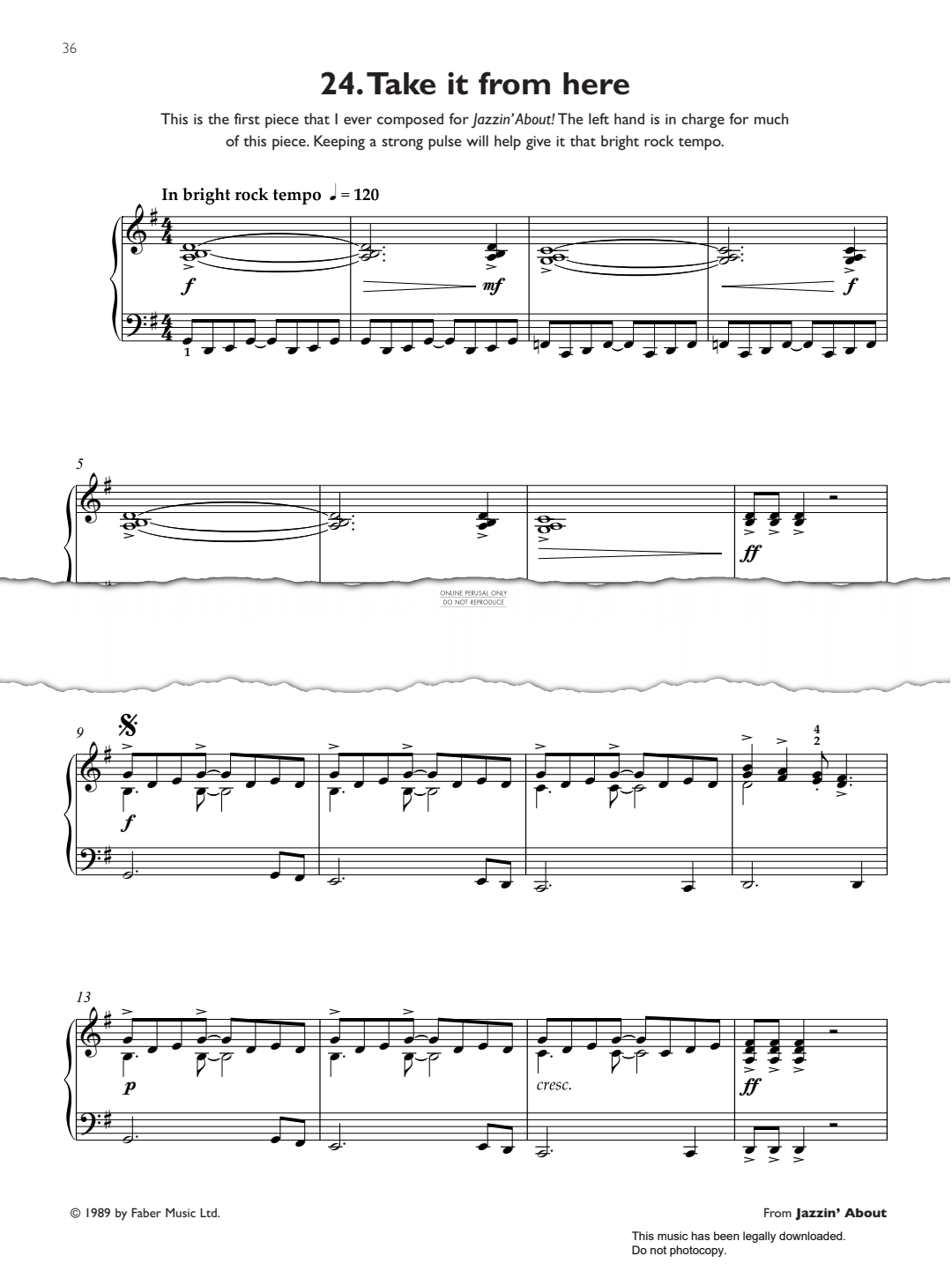 Produktbild zu: Take it from here (from 'Jazzin' About')