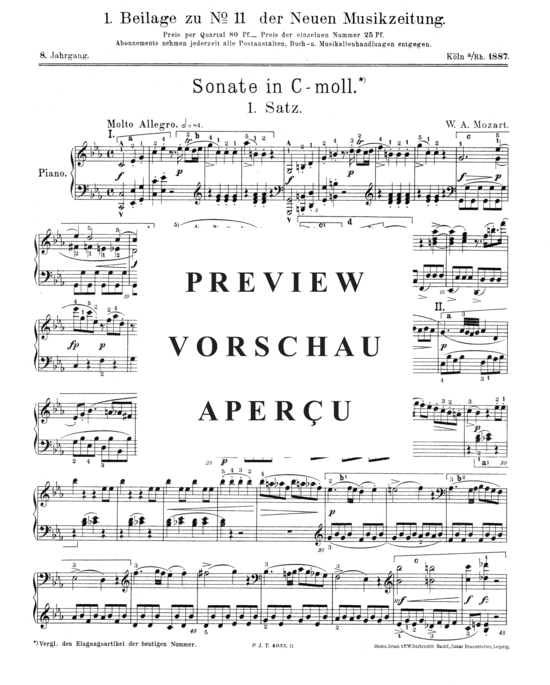 gallery: Sonate in C-moll 1 Satz , , (Klavier Solo)