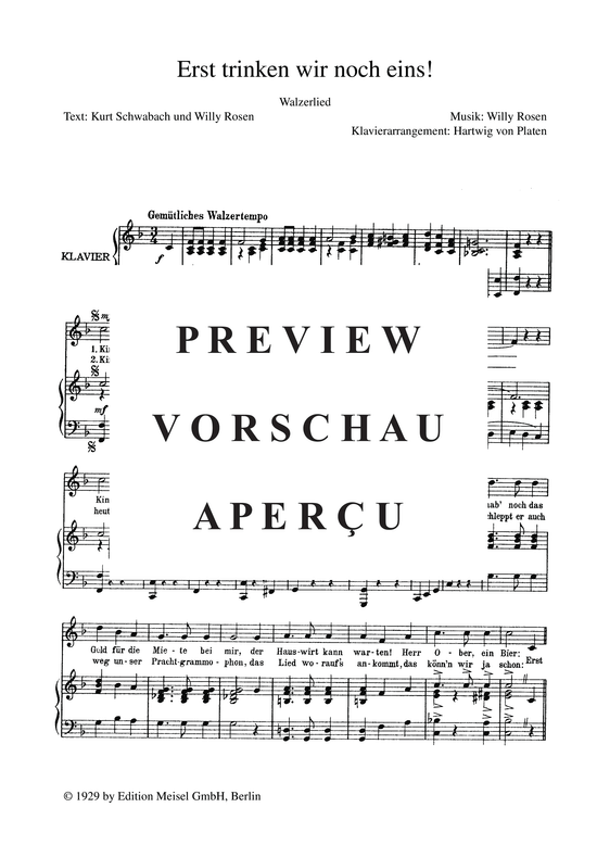 Produktgalerie: Seite 4 von 4 Erst trinken wir noch eins, 	, Klavier und Gesang