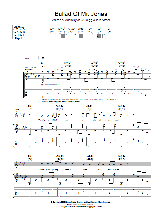 Produktgalerie: Seite 1 von 1 Ballad Of Mr. Jones, Jake Bugg, Gitarre