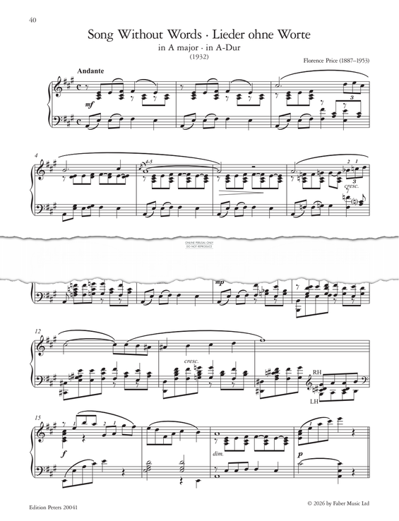 Product picture to: Song Without Words in A major