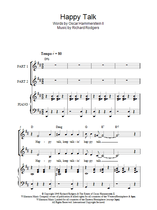 Product picture to: Happy Talk (from South Pacific) (arr. Rick Hein)