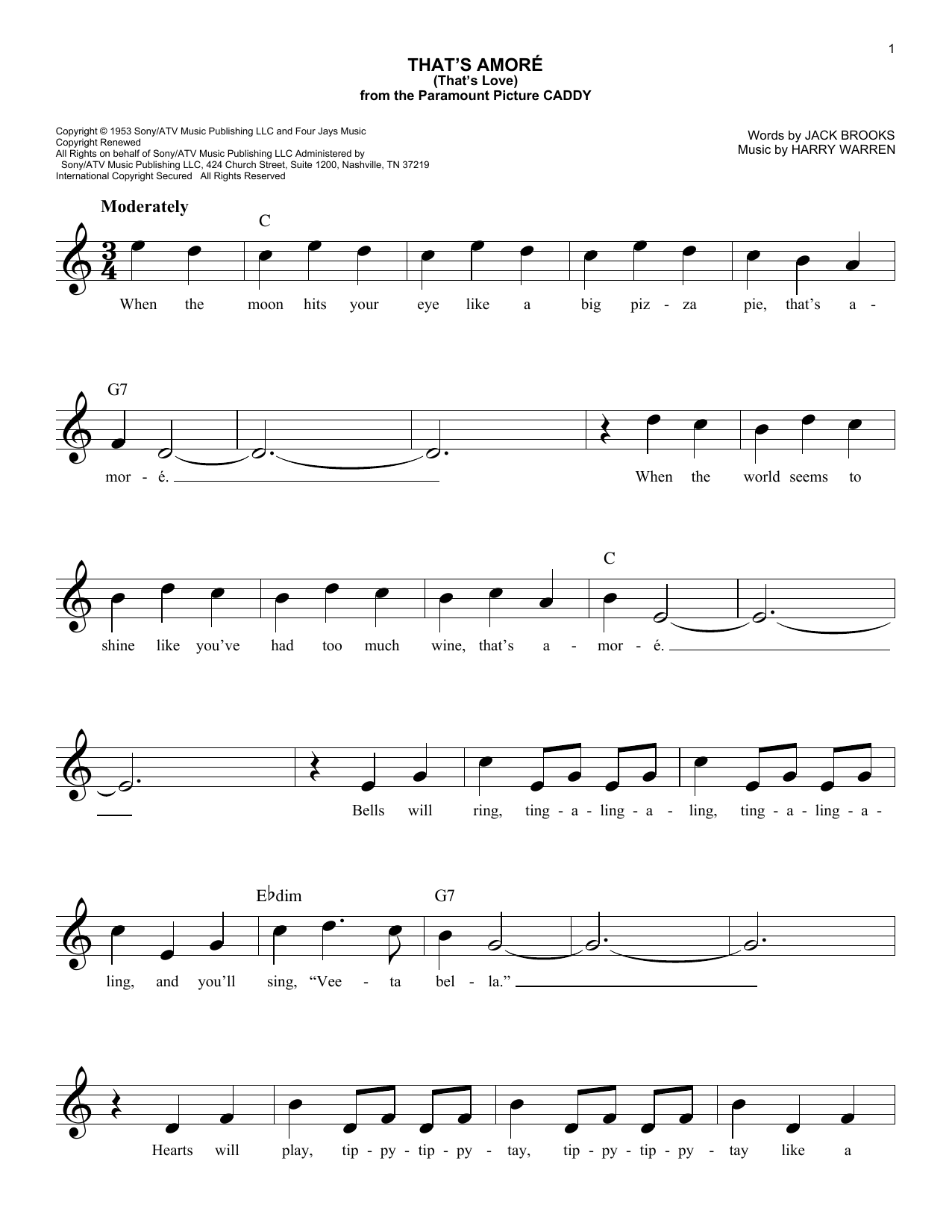 Produktbild zu: That's Amore (That's Love)