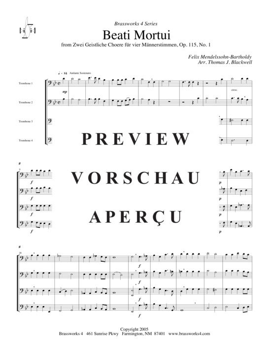 gallery: Beati Mortui , , (Posaunen-Quartett)